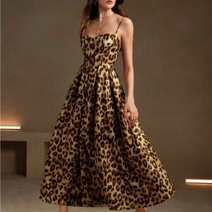 Anewsta Women's Leopard Print Dress XS